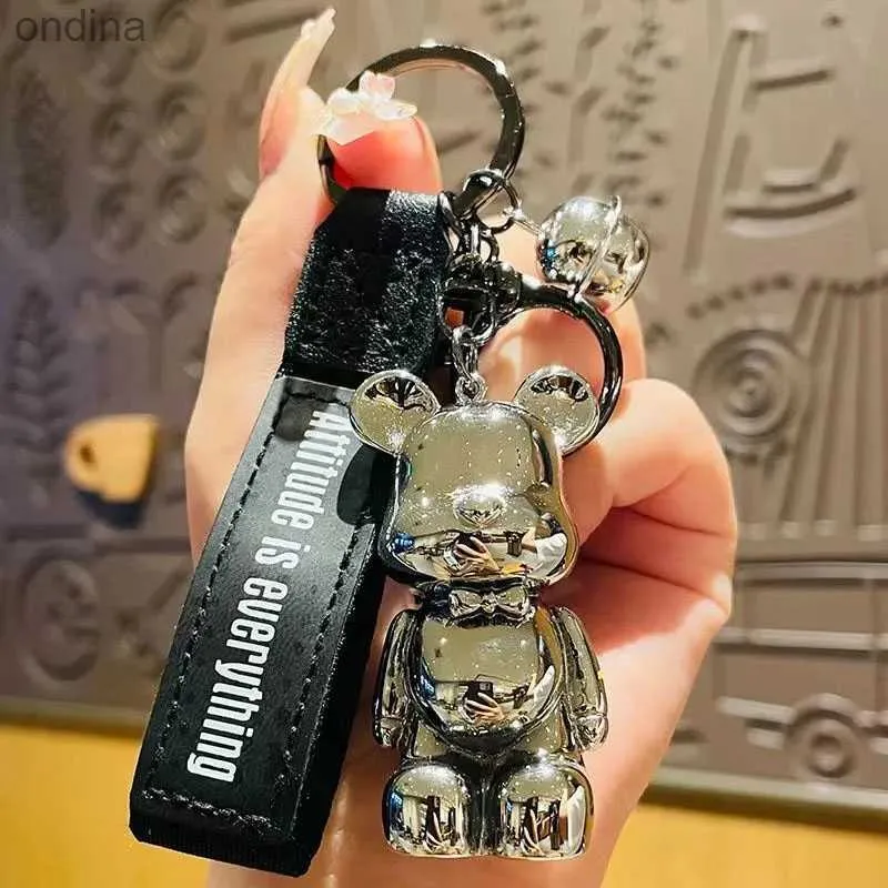 Key Designers keychain gradient bear fashion trend male exquisite cute cartoon couple bear 240304