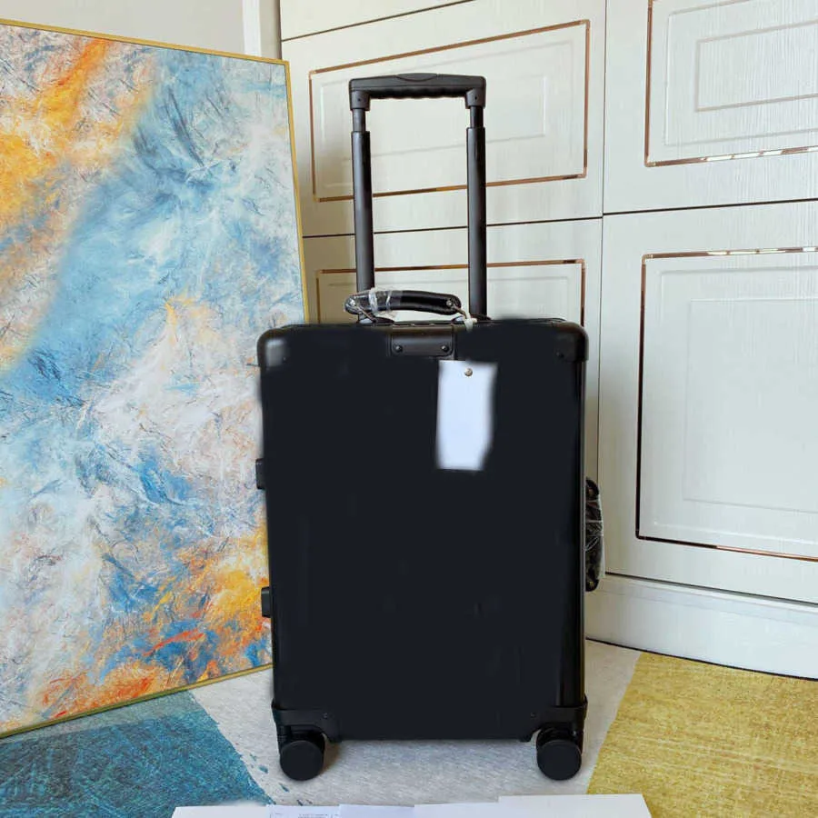 Designer Suitcases Hard Shell Travel Bags Suitcase 20 Inch 26 Inch Metal Spinner Carry Fashion Luggage Valise Trolley Large Box Bag 2308029