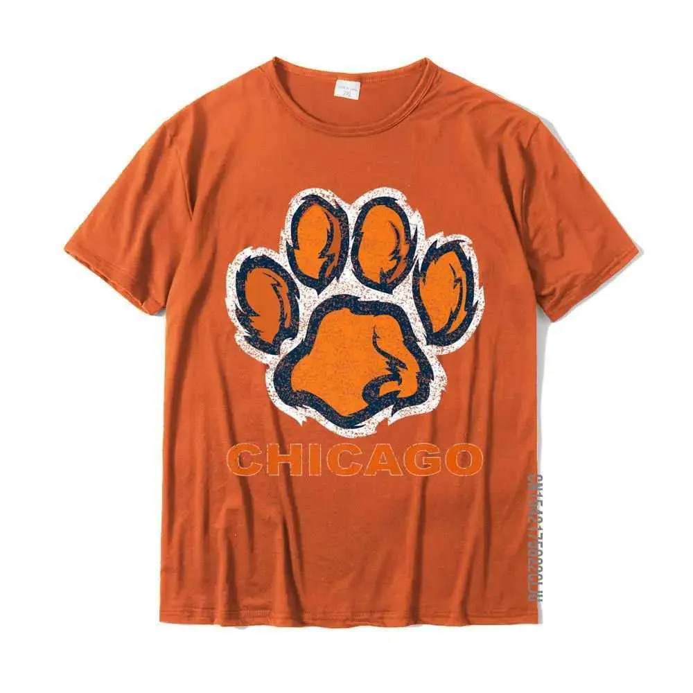Group Top T-shirts Plain O Neck Crazy 100% Cotton Male Tops & Tees Printed Short Sleeve Tops Shirt Drop Shipping Funny Vintage Foot Paw Bear Orange  Gifts Premium T-Shirt__30366 orange