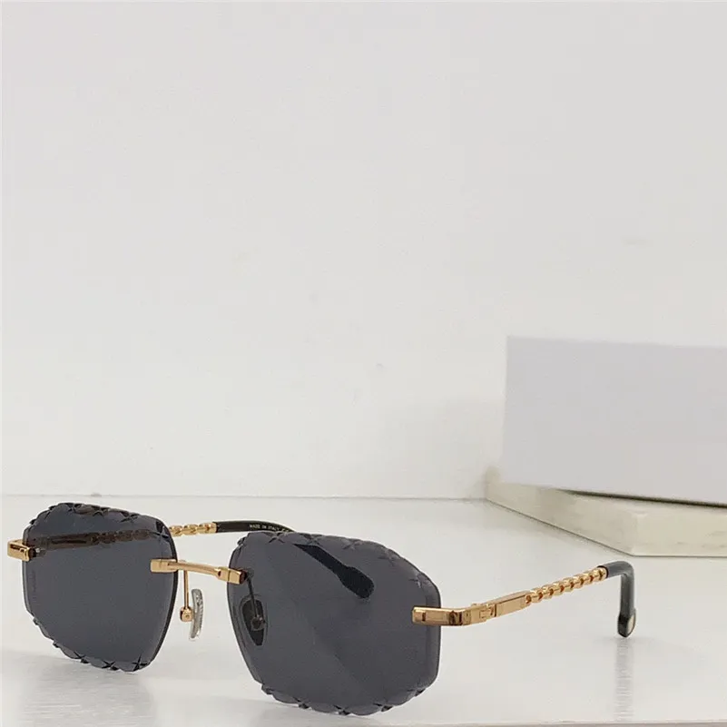 New fashion design square sunglasses 50144U metal frame rimless lace cut lens simple and popular style versatile outdoor UV400 protection glasses