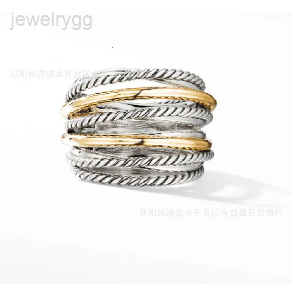 Designer de 24SS David Yumans Yurma Jóias 925 Sterling Silver Multi -Collered Color Separation Ring Worry Free Yanwen