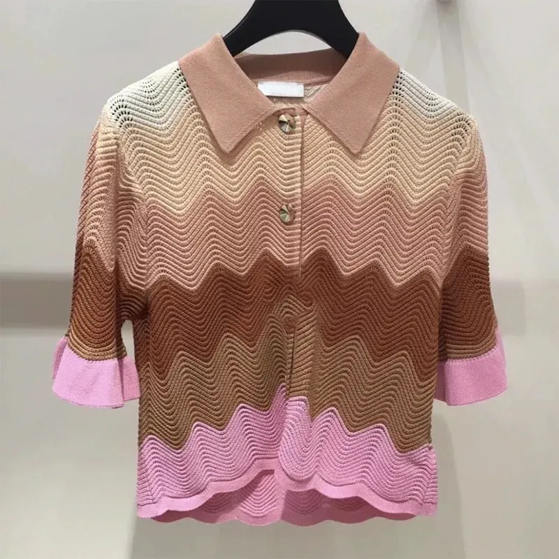 Ruffle Trim Knit Shorts Set - Grey Drawstring Waist, Spring/Summer ...