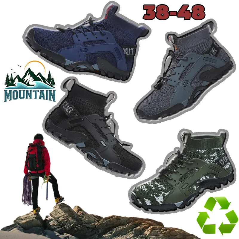 Chaussures de sport Chaussures de créateurs Hommes Respirant Mans Femmes Chaussures d'alpinisme Randonnée Résistant à l'usure Entraînements Sneaker Trainer Runner Casual GAI Soft Noir