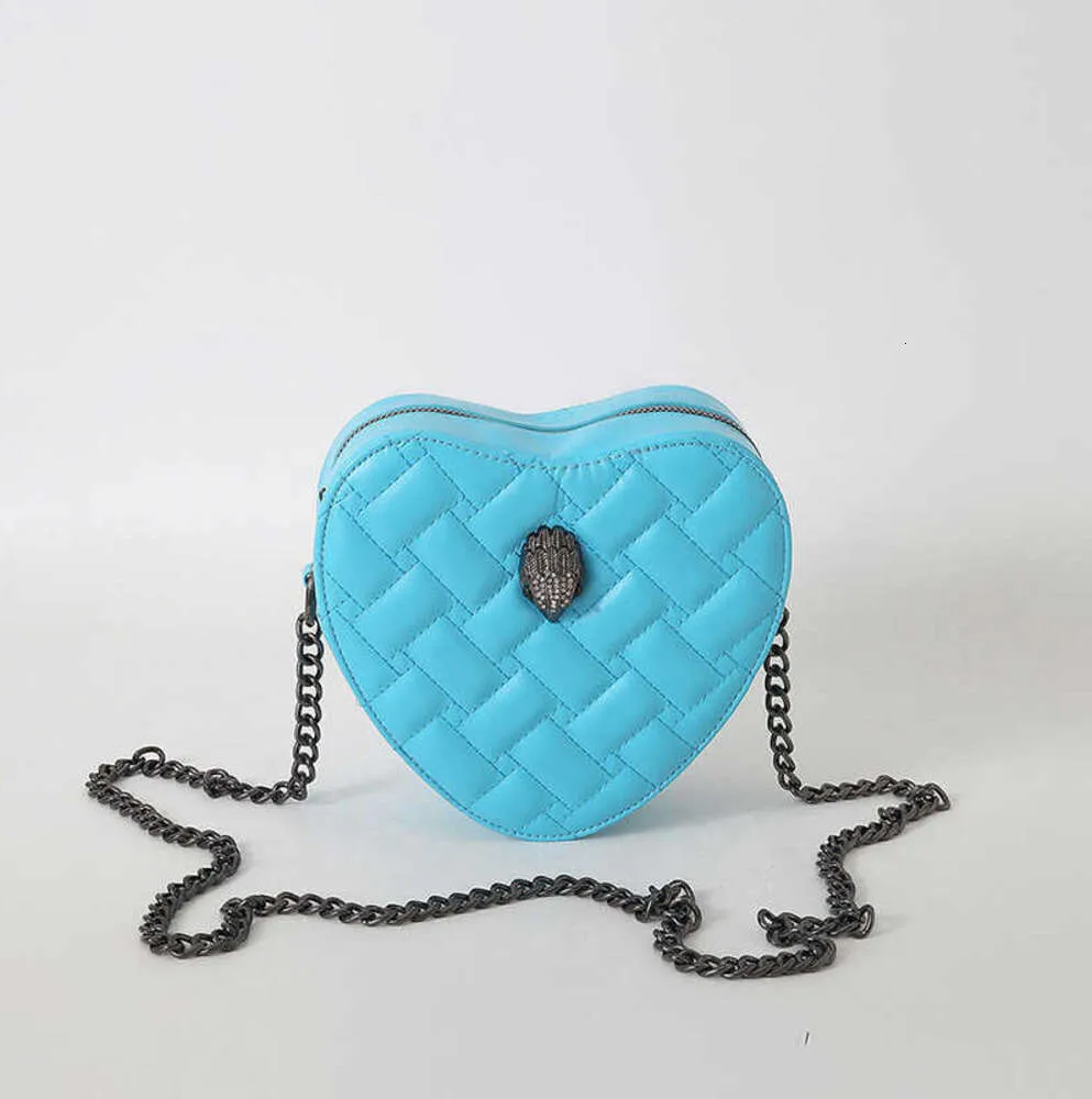 Kurt Geiger Handbag Mini Designer Heart Bag Brand Women Shoulder Classic Love Shaped Purse Vintage Chian Leather Evening Crossbody Drag en dragkedja