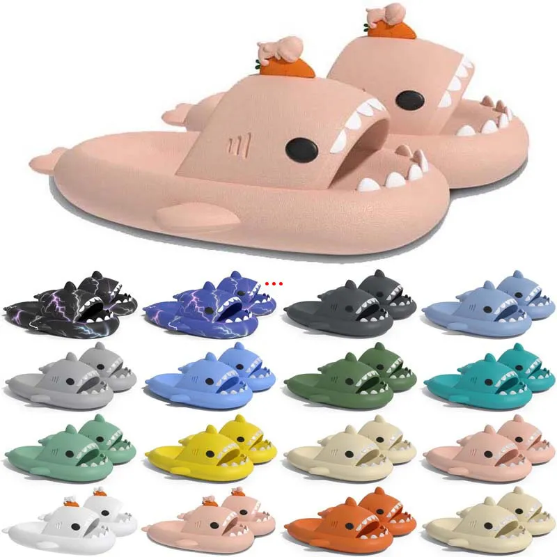 Livraison Gratuite Designer Shark Diapositives Sandale Pantoufles Sliders pour Hommes Femmes GAI Sandales Slide Pantoufle Mules Hommes Pantoufles Formateurs Tongs Sandles Color98