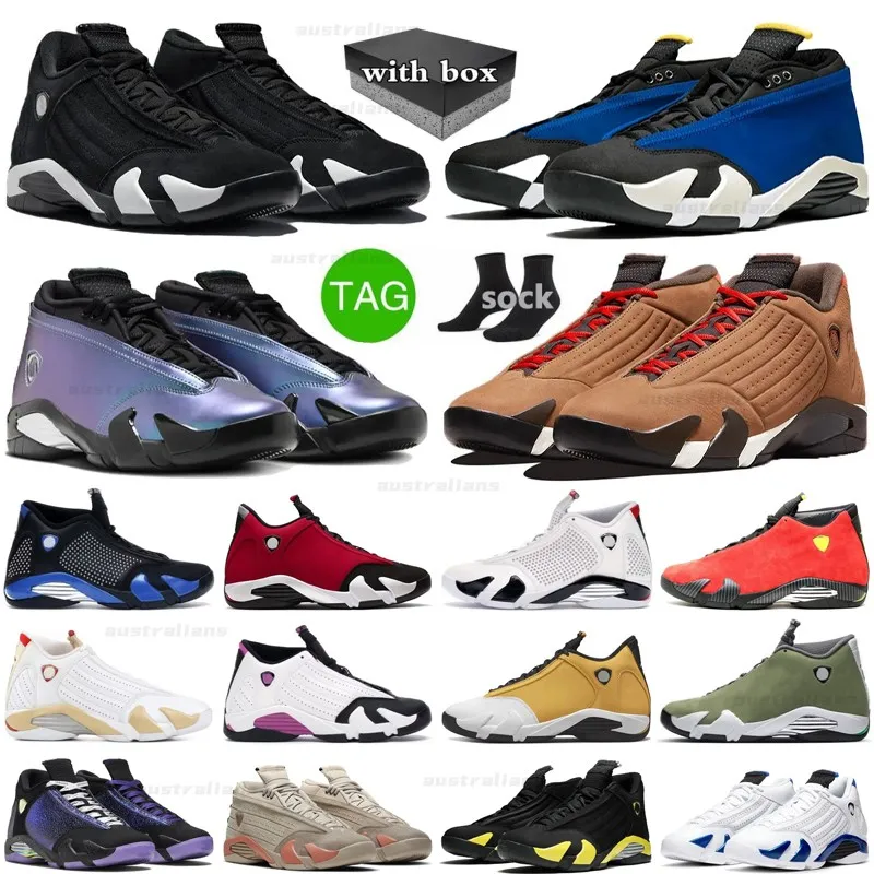 Jumpman 14s 14 Preto Branco Carta de Amor Desafio Luz Vermelha Gengibre Winterized Marrom Chocante Rosa Ginásio Vermelho Branco Hyper Royal Último Tiro Homens Mulheres Tênis de Basquete