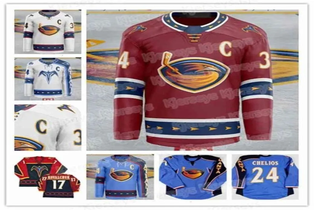 VipCeoVintage Хоккейная футболка Atlanta Thrashers Premier 32 Кари Лехтонен 15 Дэни Хитли 17 Илья Ковальчук 39 Тобиас Энстром 16 Мари3434560