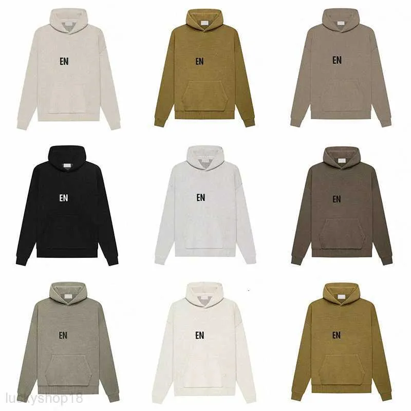 Ess Hoodies Essentialls Essentialsweatshirts High Street Linha Dupla Chapéu e Suéter Sem Chapéu Carta Peso Pesado Marca de Moda Unissex Essentialshoodie