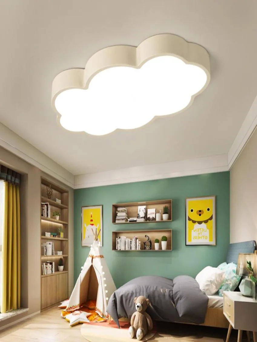 LEDクラウド天井照明鉄ランプシェード照明器具天井ランプ子供ベビーキッズベッドルーム照明器具カラフルな照明ライト