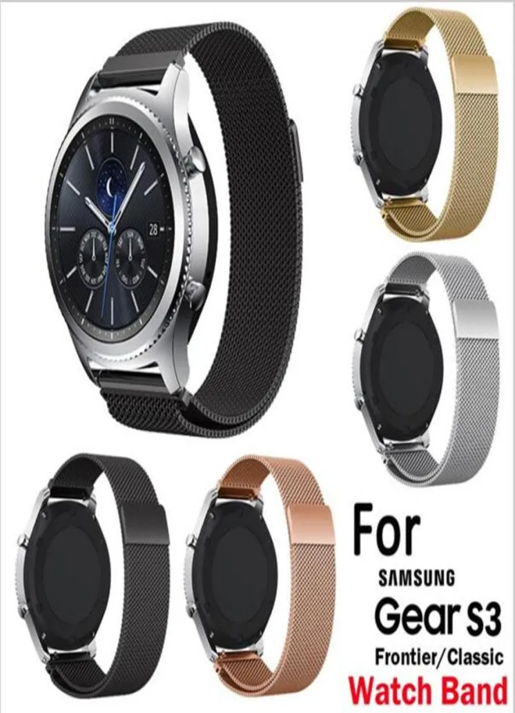 Bracelet de montre à boucle milanaise pour Samsung Gear S3 bracelet classique pour Gear S3 Frontier bracelet en acier inoxydable avec fermeture magnétique 2714940