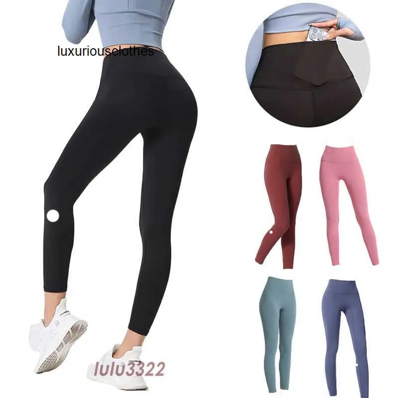 Actieve broeken 2024 Yogabroeken lulu align leggings Dames Shorts Cropped broeken Outfits Dames Sport Damesbroeken Oefening Fitnesskleding Meisjes Hardloopleggings gym slim