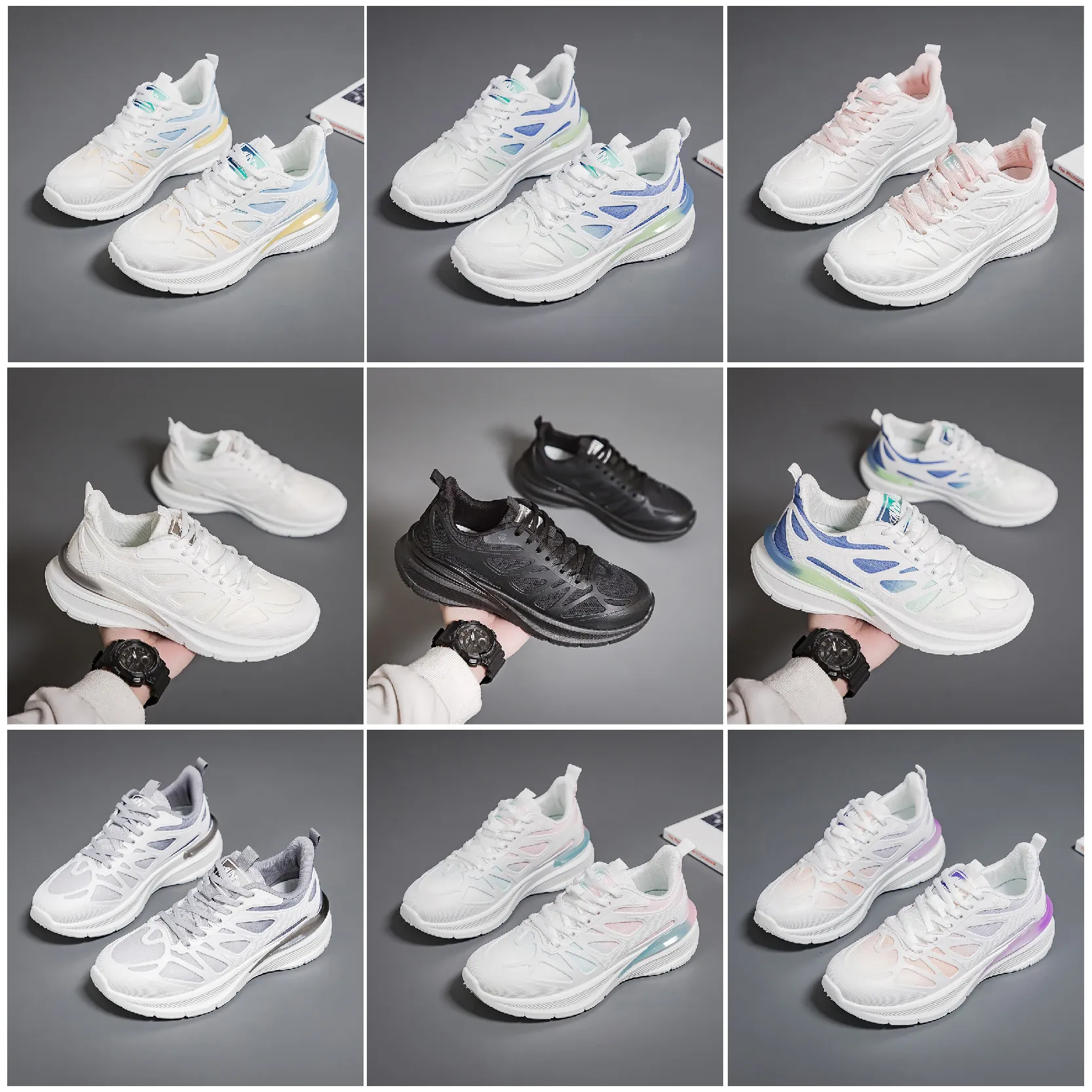 Designer d'été 2024 courir un nouveau produit pour les hommes baskets de la mode Blanc Blanc noir gris rose Mesh-049 Surface Womens Outdoor Sports Trainers Sneaker 92 S
