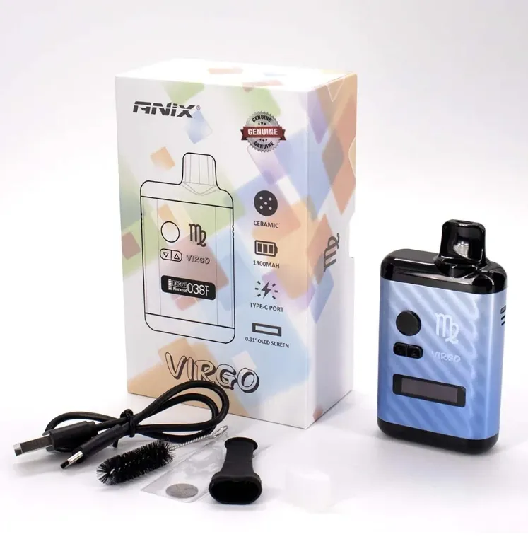Anix Virgo 드라이 허브 기화기 드라이 끓는 끓는 베이킹 온도 조절기 기화기 배터리 배터리 챔버 자동 베이킹 난방 장치 1300mah