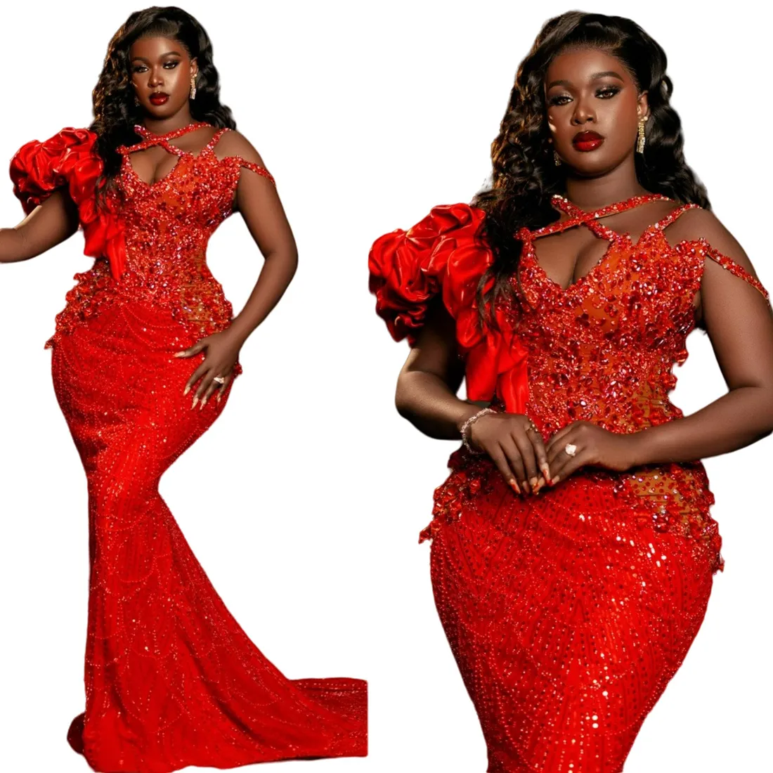 Robes De Soirée Formelles Grande Taille Robe De Bal Sirène Noire