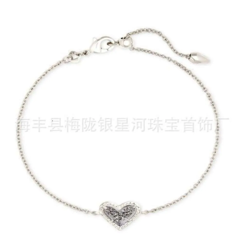 Desginer kendras scotts necklace jewelry Hot Selling Style Jewelry Ks Series Simple and Elegant Diamond Inlaid Heart Bracelet