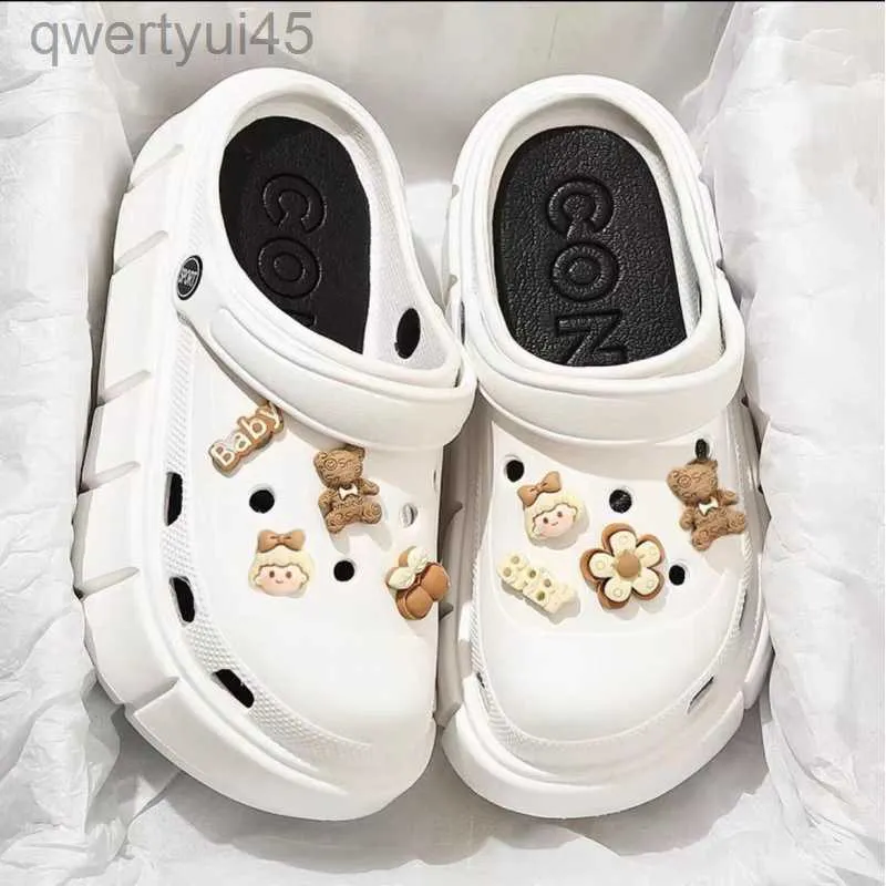 2024 Fashion Women Slippers Sandals منصة مع سحر سحر سميك إيفا فليب يتخبط أحذية غير رسمية مريحة للإناث 41