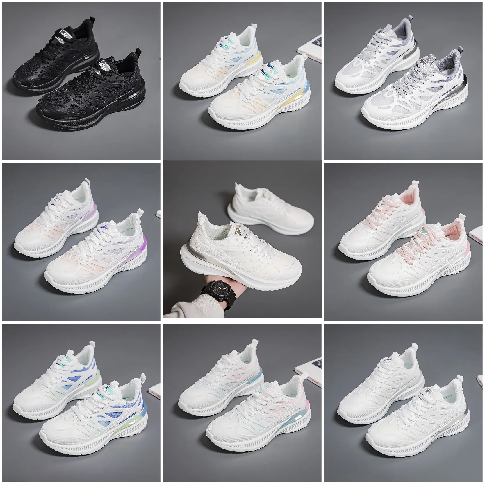 2024 Sommar Ny produkt Rinnande skor Designer för män Kvinnor Fashion Sneakers White Black Grey Pink Mesh-15 Surfa Womens Outdoor Sports Trainers Gai Sneaker Shoes