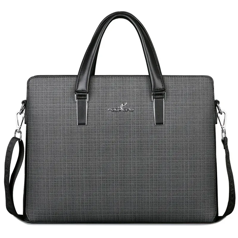 Väskor Business Men's Handbags Office Manlig Executive Portfölj Stort Luxury Tote Laptop Bag For Man 2023 Shoulder Messenger Designer