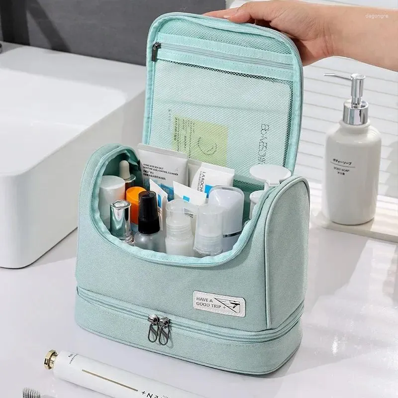 Borse per cosmetici Borsa semplice alla moda Prodotti per la cura della pelle Organizzatore di stoccaggio Accessorio da viaggio Custodia protettiva per il lavaggio del bagno con separazione asciutta e bagnata