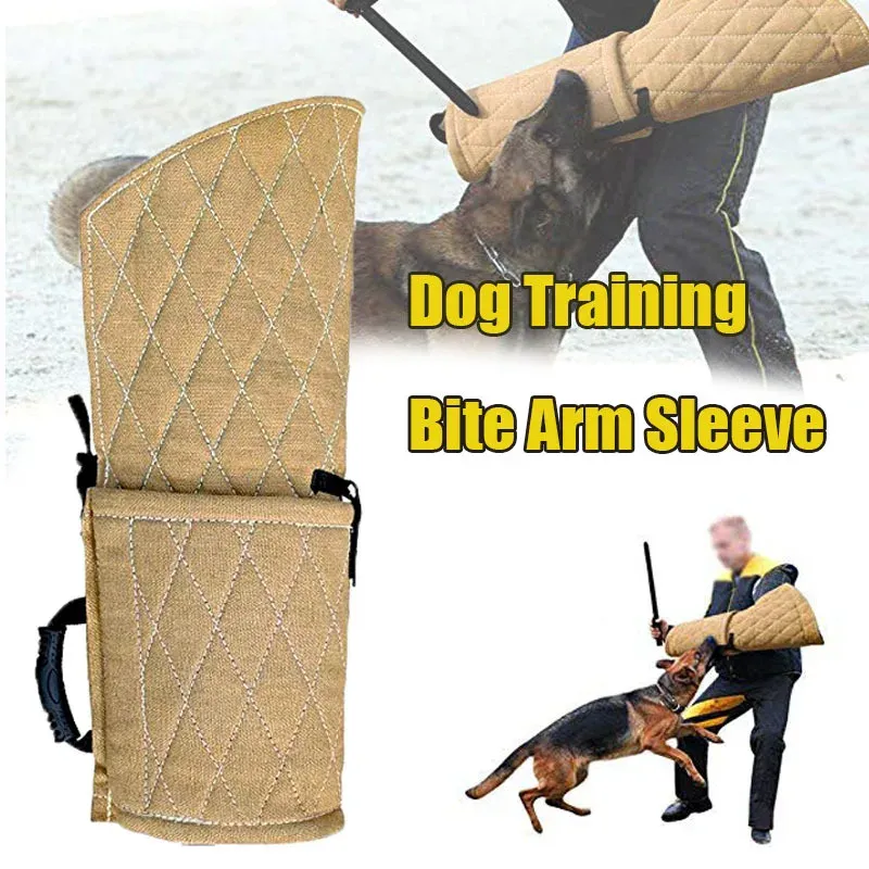 Utrustning Guard Dog Bite Training Set Doublelayer Dog Bite Sleeve Pillow Tug Toy Stick Professional Training Equipment för K9/IPO -valp