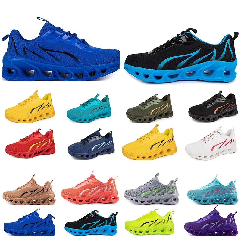 Spring Men Dames Schoenen Running schoenen Mode Sport Geschikte Sneakers Leisure Lace-Up Color Zwart Wit Blokkering Antiskid Big Size Gai 17 XJ XJ