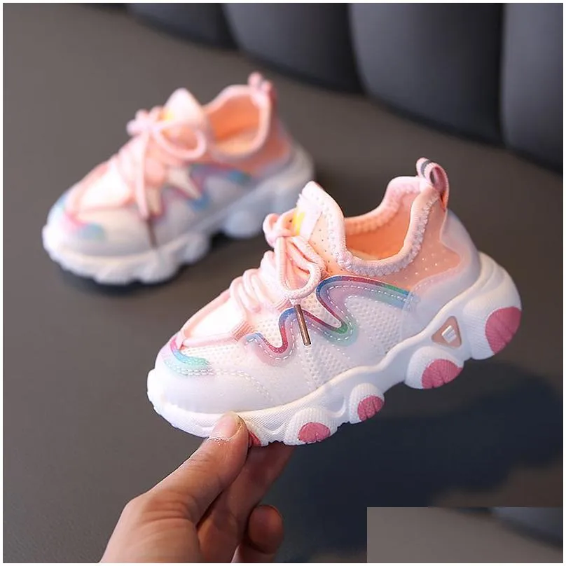 sepatu anakanak musim semi baru untuk anak perempuan olahraga bayi antilembap modisスニーカーkasual antiselipドロップ配信Dhkkw