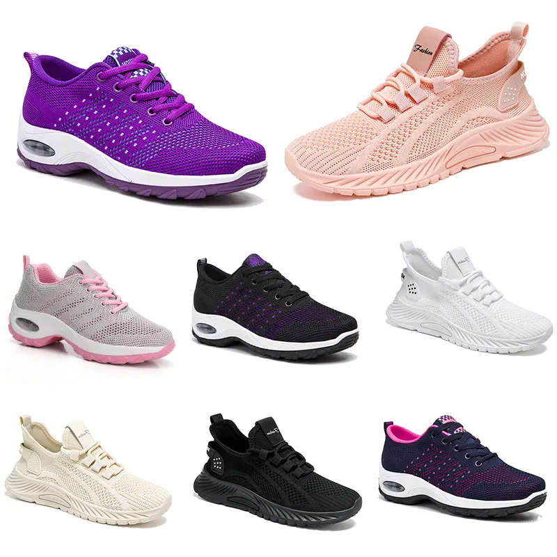 2024 New men women shoes Hiking Running flat Shoes soft sole fashion purple white black comfortable sports Color blocking Q94-1 GAI