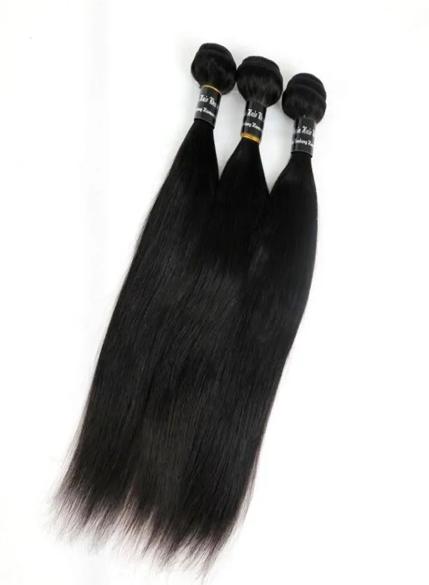 Pacotes de cabelo virgem cru inteiro tramas não processadas onda corporal reta brasileiro indiano malaio extensões peruanas3369717