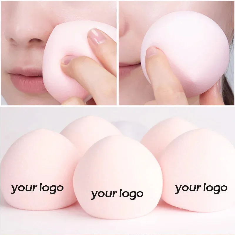 50pcs Custom Super Soft Cherry Darling Peach Steamed Bread Makeup Beauty Egg Powder Puff Make Up Sponge Beauty Tools Gifts 240229