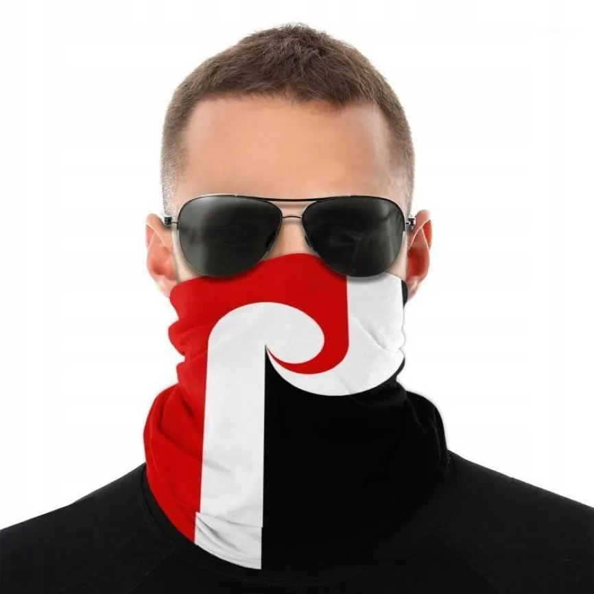 Maori Ethnic Flag Scarf Neck Face Mask Unisex Fashion Tube Mask Balaclava Bandana Multi-functional Headband Outdoor Hiking1226J