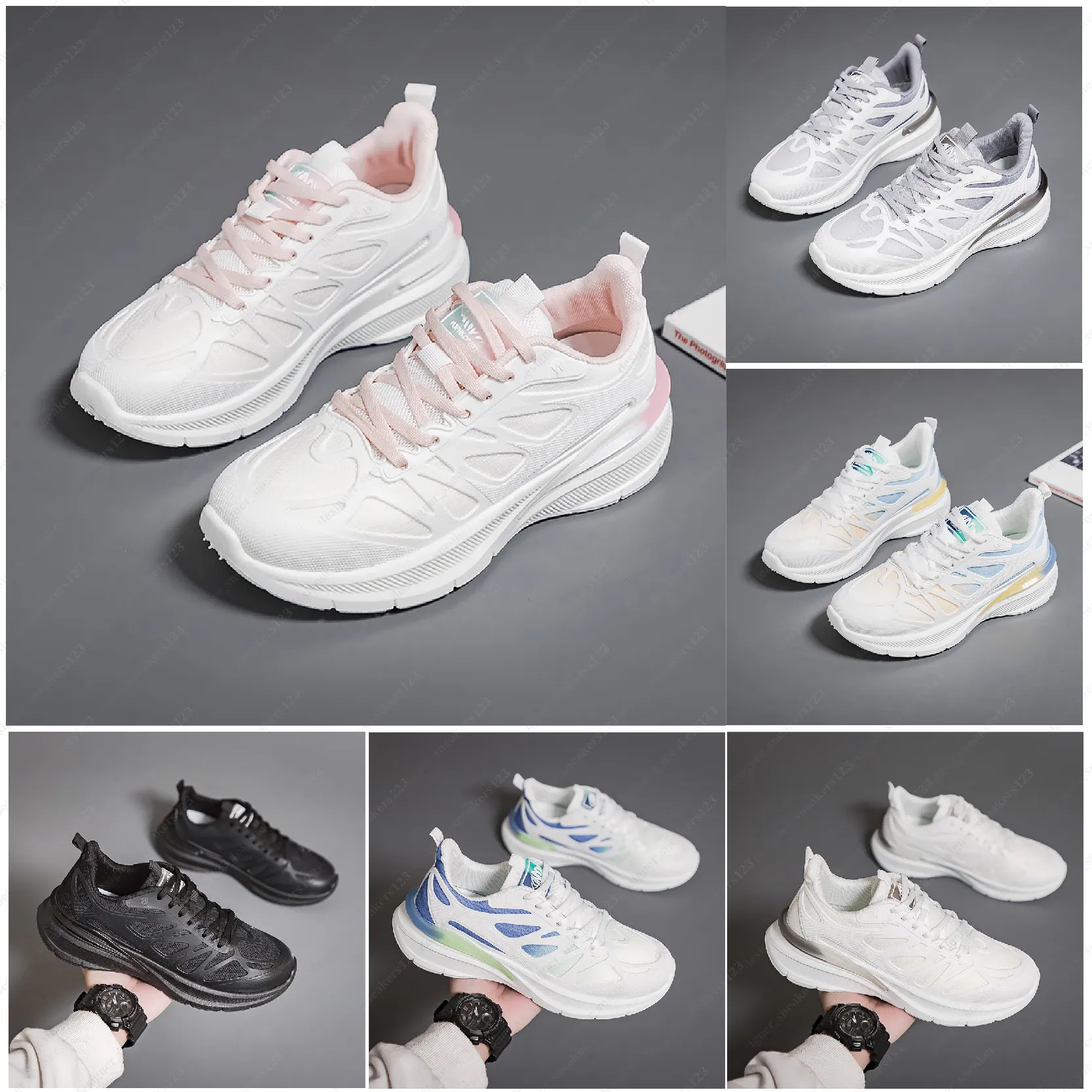 Sapatos esportivos para homens mulheres triplo branco preto designer mens trainer tênis GAI-169