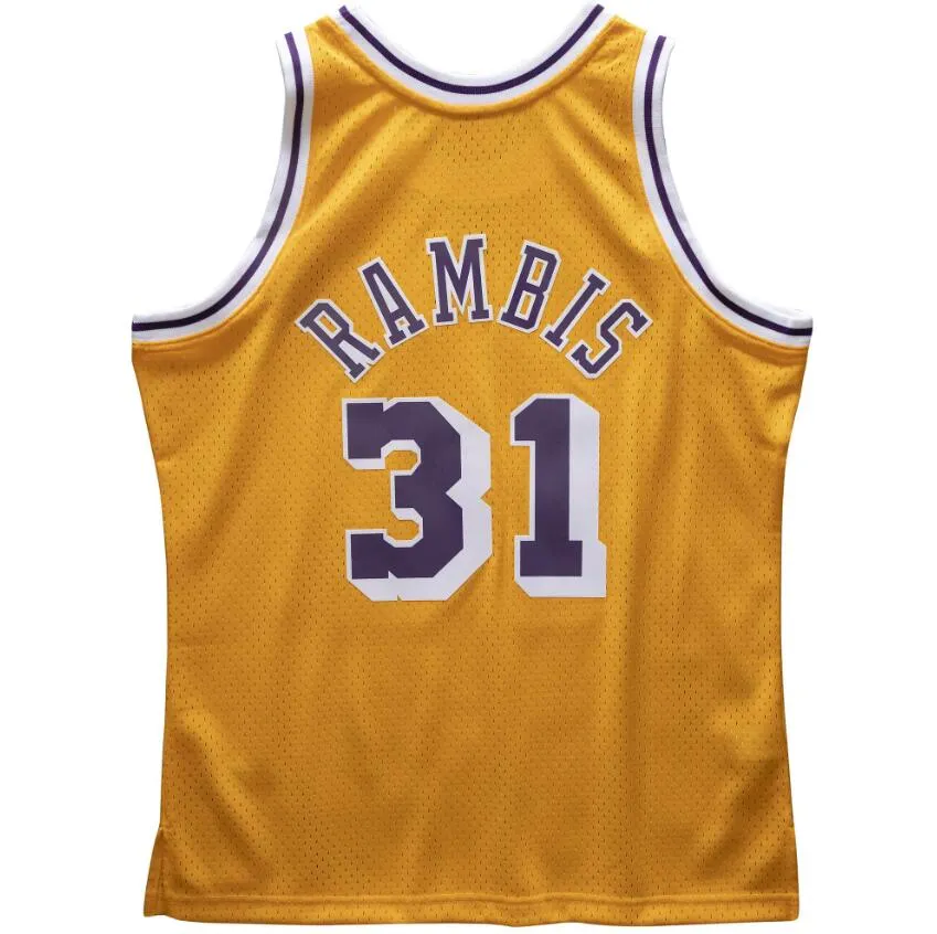 Save Big on Bulk Stitched Basketball Jersey Stitched Basketball Jersey Kurt  Rambis 1984 85 Mesh Hardwoods Classic Retro Jersey Men Women Youth S 6XL 