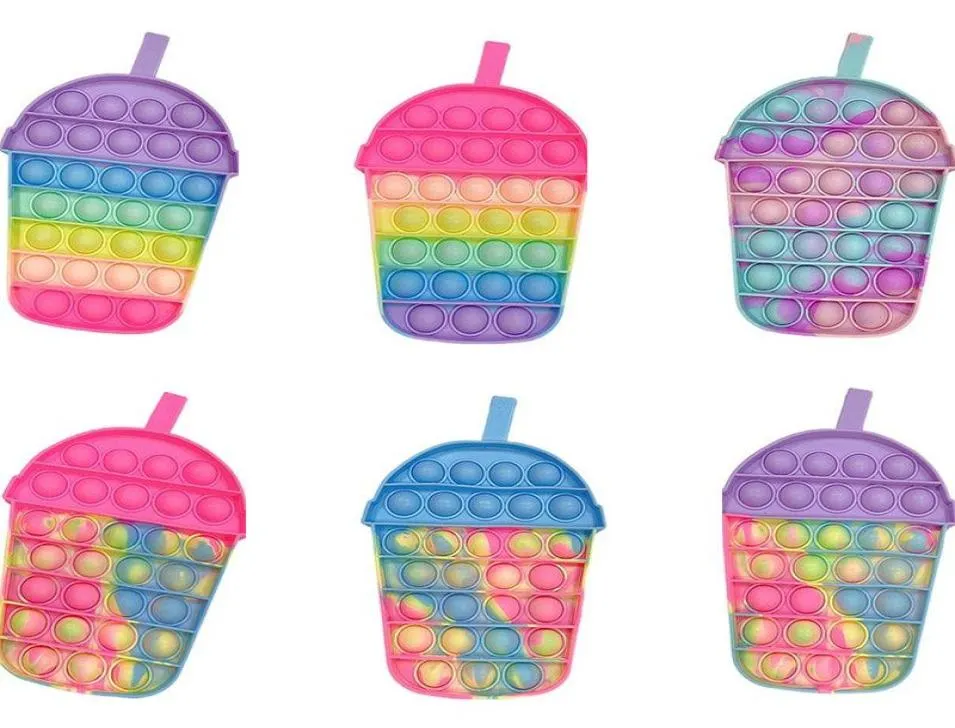 Amazon Sprzedawanie silikonowych zabawek dekompresyjnych bąbelków Bańka Macaron Cup Squeeze Toys Children039s Educational Toy Factory O3851757