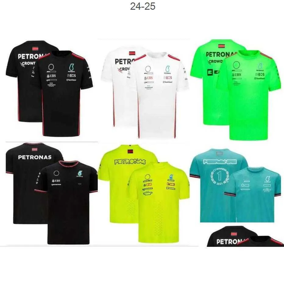 Homens camisetas F1 Racing T-shirt Verão Manga Curta Jersey Mesmo Drop Delivery Dhkcl