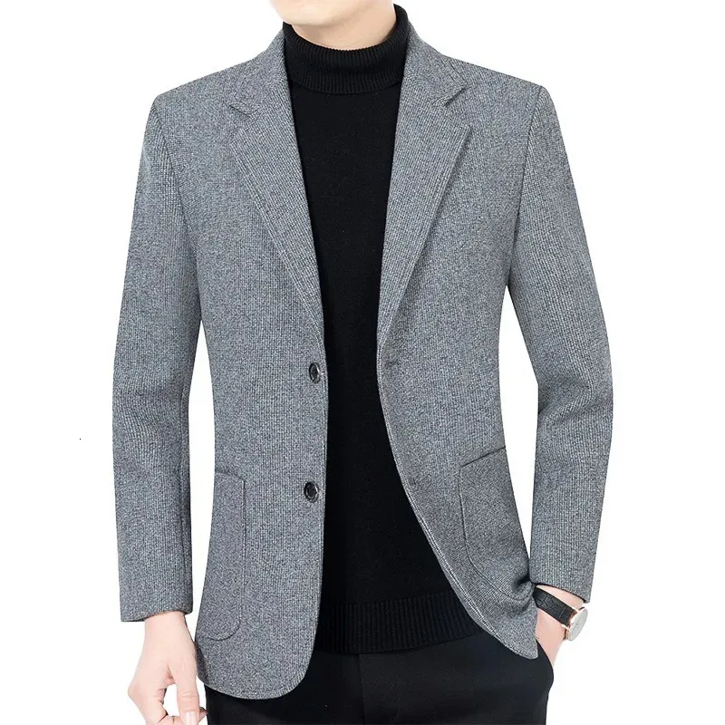 Yüksek kaliteli blazers erkekler Kore sürümü moda trend düğün takım elbise sıradan iş adamı beyefendi erkek ceket blazer 240227