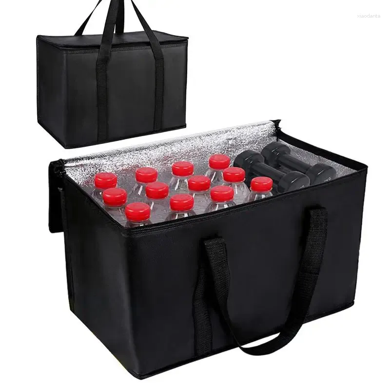 Vaisselle Portable déjeuner sac isotherme pliant isolation pique-nique sac de glace porte-boisson thermique sacs isolés livraison de bière