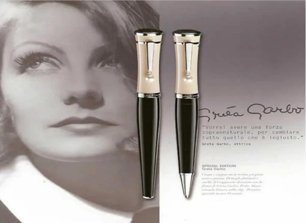 Tutta in bianco e nero Greta Garbo Penna a sfera Penna stilografica cancelleria per ufficio Promozione Scrivi penne a sfera2749747
