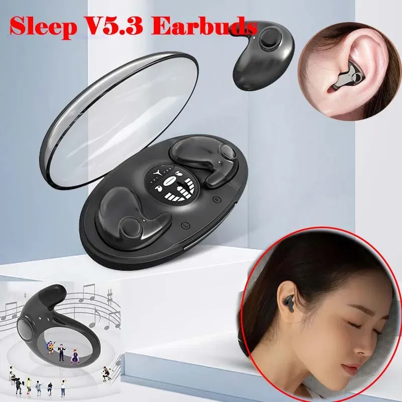 Hörlurar TWS Invisible Sleep Wireless hörlurar mini små hörlurar dolda för arbetssport ture bluetooth 5.3 stereo öronsnäckor md538 x55