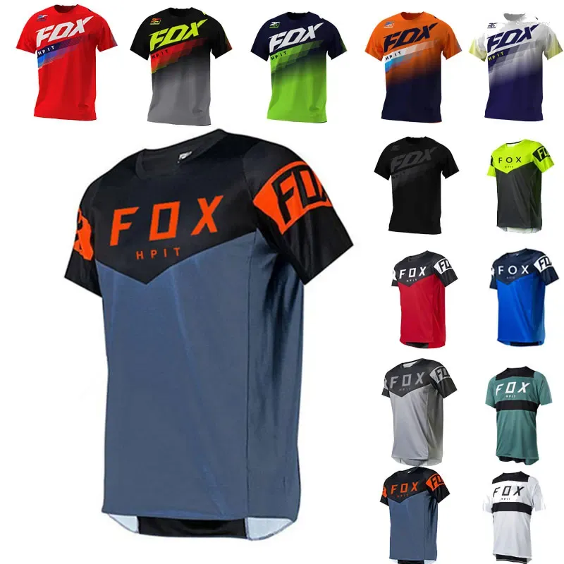 Vestes de course 2024 Maillots de descente pour hommes Hpit Fox VTT Chemises VTT Offroad DH Maillot de moto Motocross Sportwear