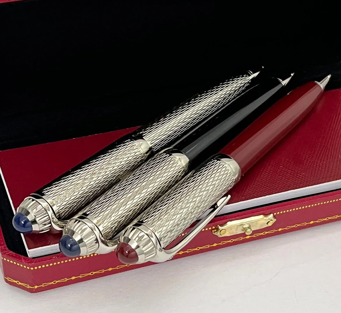 GiftPen Luxury Designer高品質のローラーボールペンwiths Gems Pen Metals with Red Box8988961