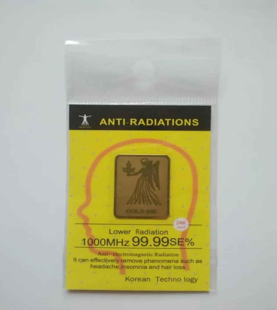 Bütün Zodyak 24K Altın Cep Telefonu Anti Radyasyon Sticker Bio Negatif İyon Skaler Enerji Sticker12 Takımel100 PCSBAG 7594683