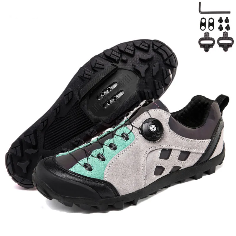DHgate Mens Cycling Sneakers Carbon Road Bike Shoes SPD Cleats MTB Shoes Flat Sole Racing Footwear Shoes Accessories