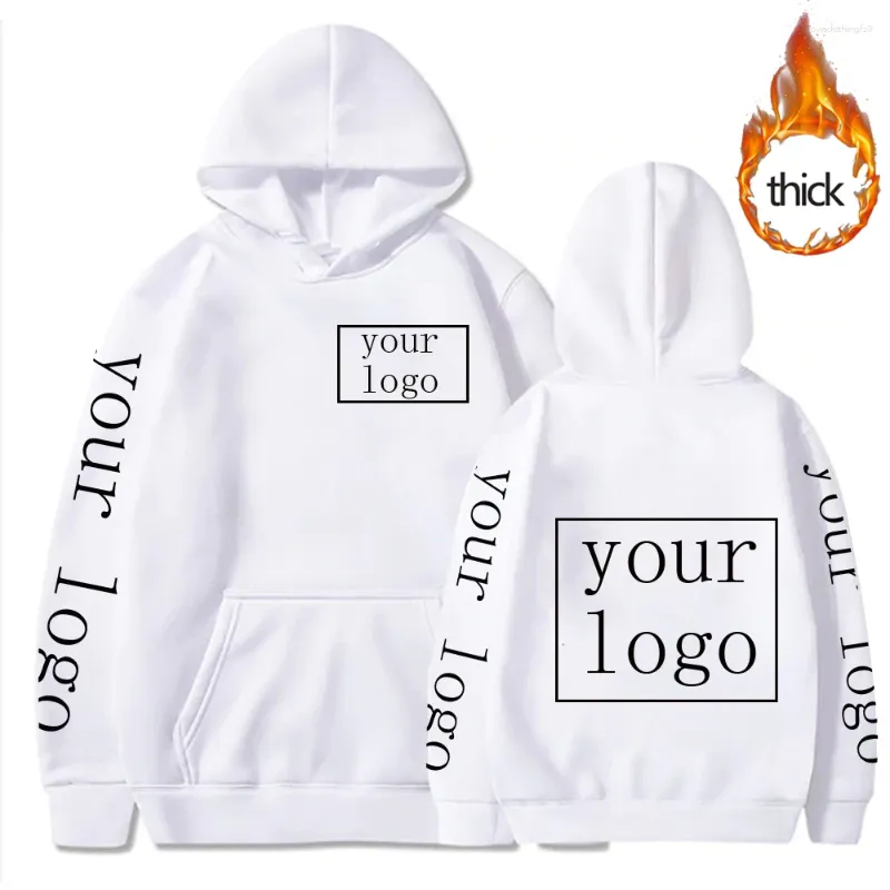 Sudaderas con capucha para hombre con su propio diseño de marca, logotipo/imagen personalizada, sudadera DIY para hombre y mujer, ropa holgada informal gruesa, moda de 11 colores