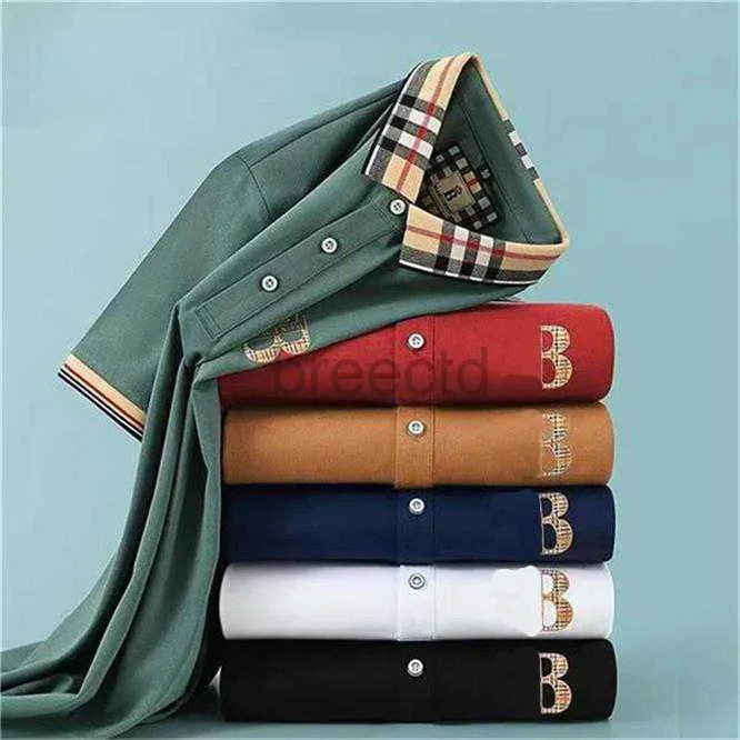 T-shirts pour hommes de haute marque de marque brodée à manches courtes en coton polo hommes s t vêtements de mode coréenne été haut de luxe m --- 5xlbrr 240304
