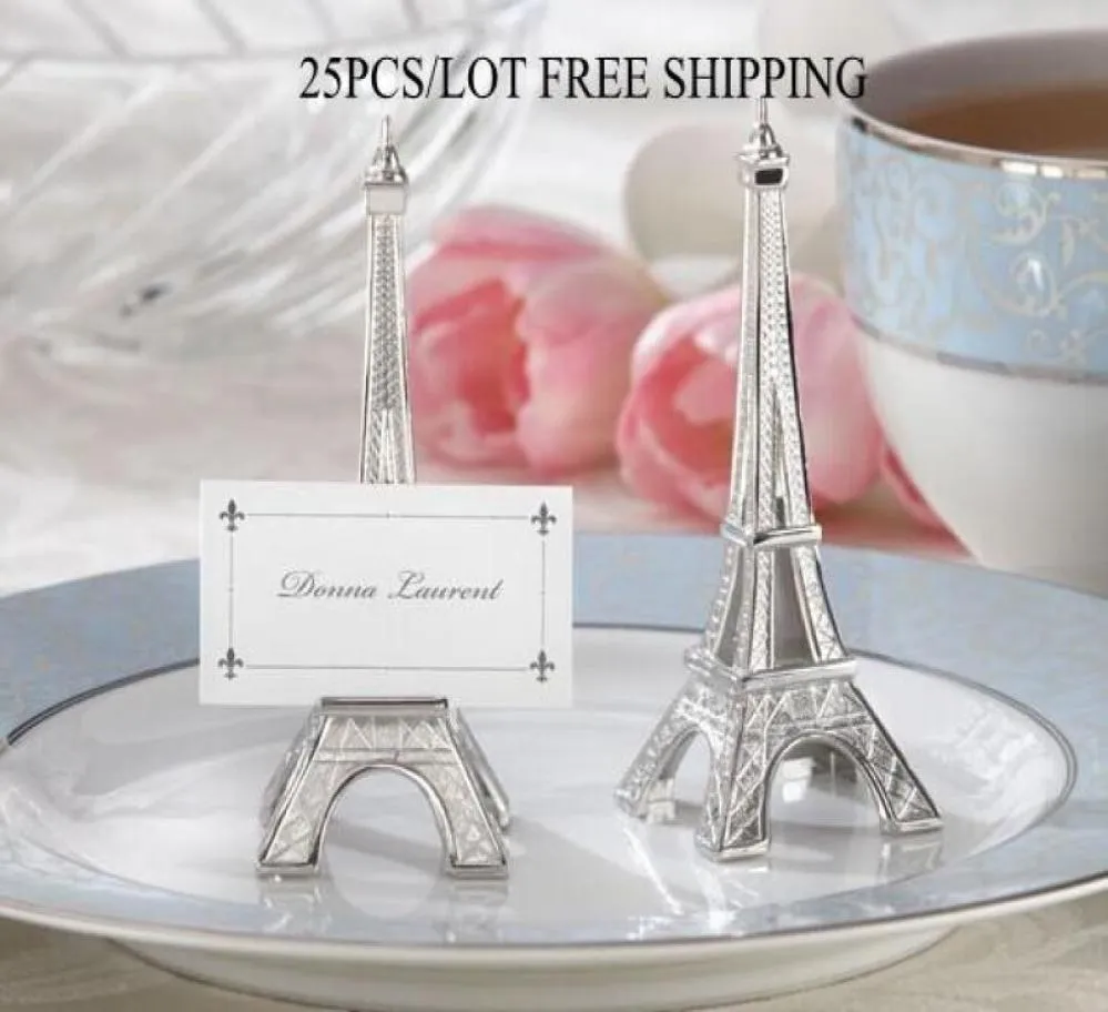 Porte-cartes Tour Eiffel pour événements et fêtes, avec carte nominative assortie pour décoration de Table de mariage, 25 pièces7486434