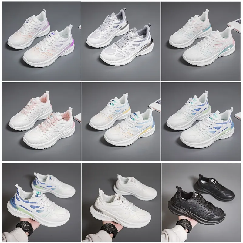 Походная женская обувь 2024, новые мужские кроссовки на плоской подошве, модные белые, черные, розовые, удобные спортивные Z62 55
