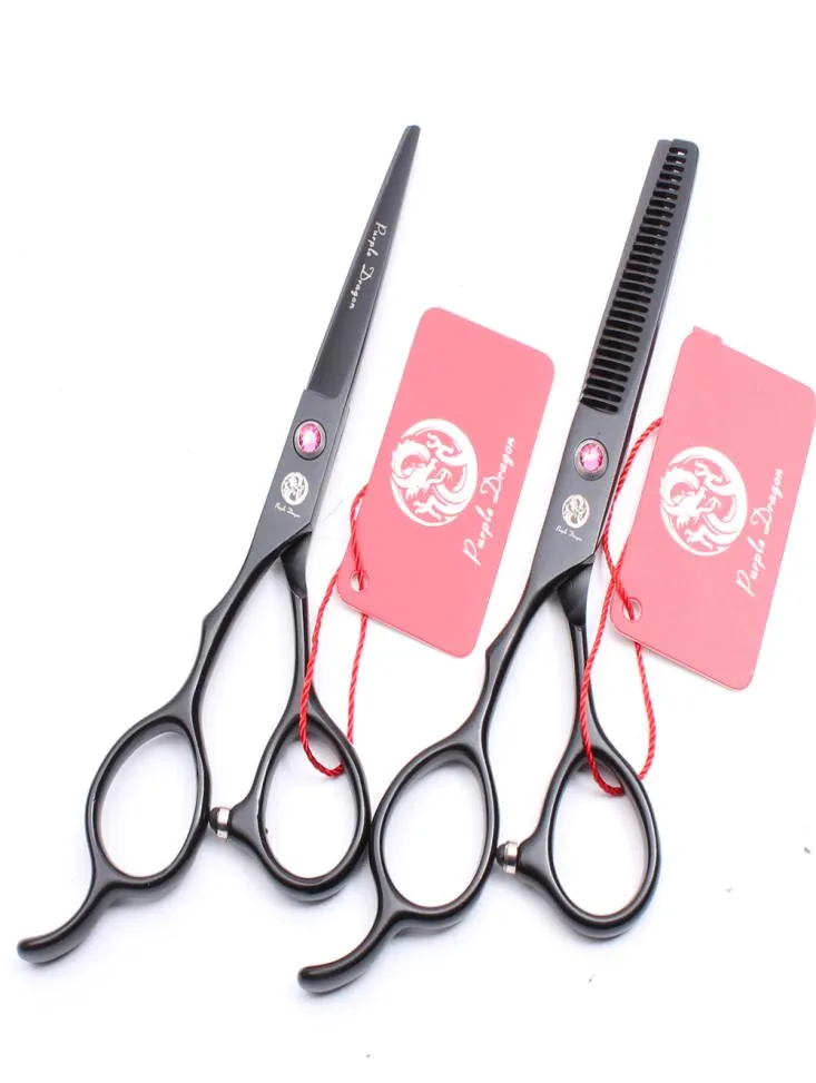 Z8001 6quot 175cm 440C Purple Dragon Professional Human Hair Scissors Barbers039 Cutting Thunning Scissorss Left Hand Scisso6511164