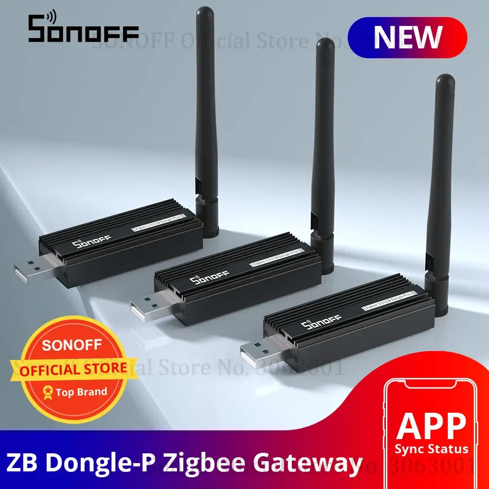 Control 15PCS SONOFF ZB Dongle Plus USB Zigbee Gateway Analyzer Zigbee 2MQTT Interface Capture with Antenna Works Sonoff Zigbee Series