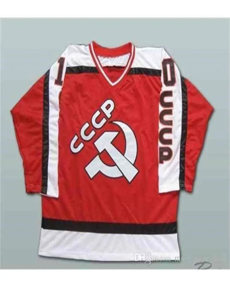 CeUf 20 Vladislav Tretiak maillot CCCP Pavel Bure 10 maillot de hockey russe personnalisé n'importe quel nom numéro 2772603