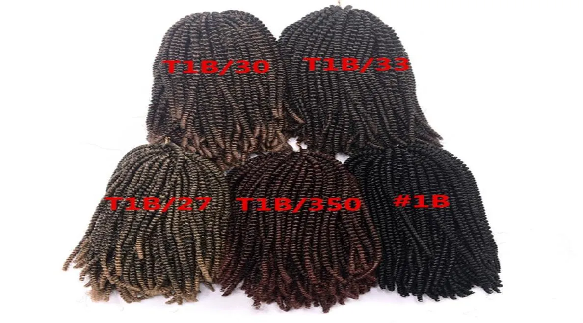 8inch 110g50strands Nubian Crochet Braids Ombre Kanekalon Synthetic Braiding Hair Extension9858314